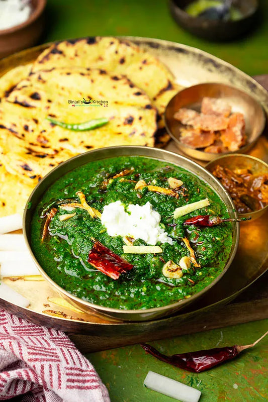 Panjabi Special Sarson Da Saag With Netaji Kacchi Ghani Mustard Oil