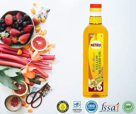 Netaji Yellow Mustard Oil 1 Litre Bottle (Agmark Grade-1 Quality)