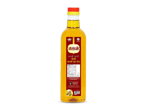 Netaji Yellow Mustard Oil 1 Litre Bottle (Agmark Grade-1 Quality)