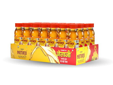 Netaji Kacchi Ghani Mustard Oil 100 ML (28 Bottles Pack)