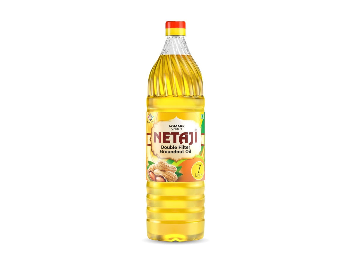 Netaji Double Filtered Groundnut Oil 1 Liter Bottle