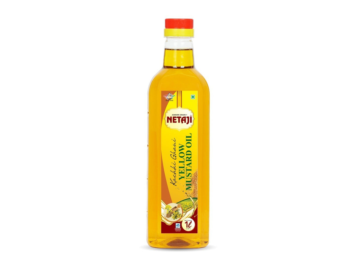 Netaji Yellow Mustard Oil 1 Litre Bottle (Agmark Grade-1 Quality)