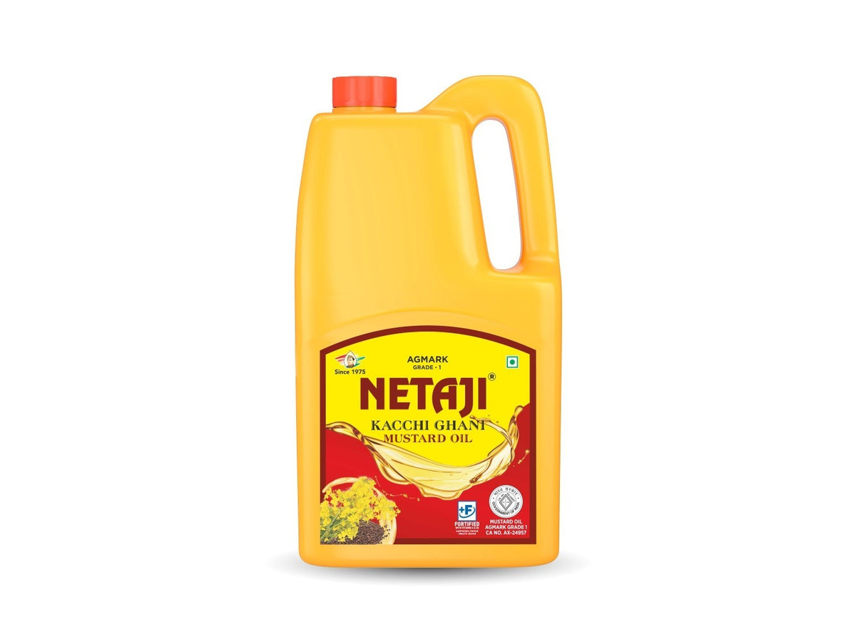 Netaji Kacchi Ghani Mustard Oil 5 Litre Jar (Agmark Grade-1 Quality)