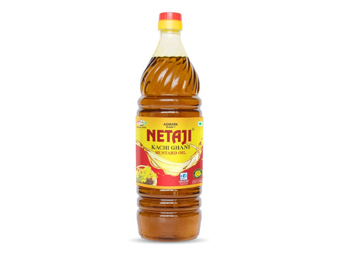 Netaji Kacchi Ghani Mustard Oil 1 Litre (Agmark Grade-1 Quality)