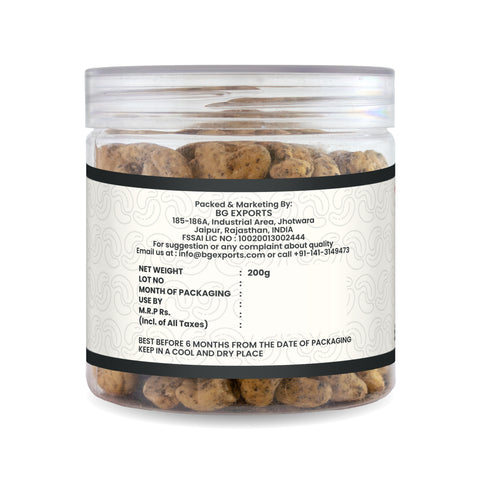 Netaji Black Pepper Roasted Cashew Nuts 200gms Pack || Grade A+ Kernels || Roasted @ Low Temperature