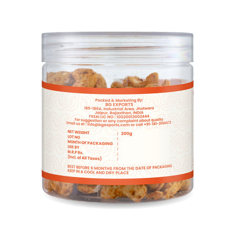 Netaji Peri-Peri Roasted Cashew Nuts 200gms Pack || Grade A+ Kernels || Roasted @ Low Temperature