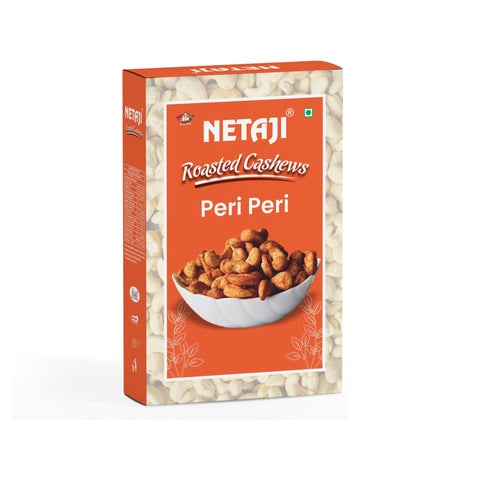 Netaji Peri-Peri Roasted Cashew Nuts 250gms Box Pack || Grade A+ Kernels || Roasted @ Low Temperature