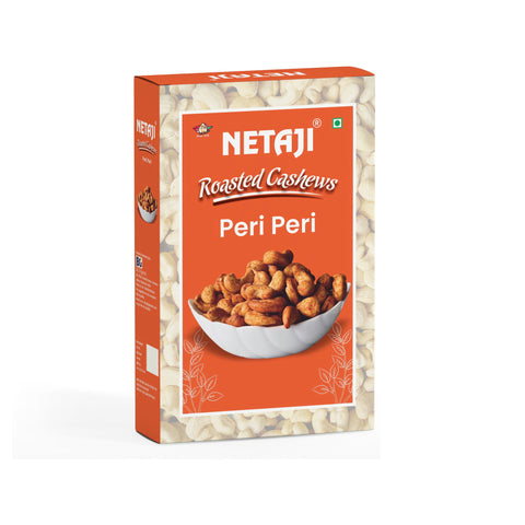 Netaji Peri-Peri Roasted Cashew Nuts 250gms Box Pack || Grade A+ Kernels || Roasted @ Low Temperature