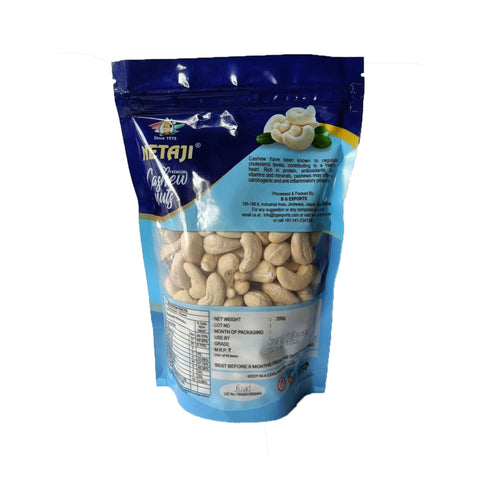 Netaji Premium Cashew Nuts 250 Gram Pouch || Grade A+ Kernels