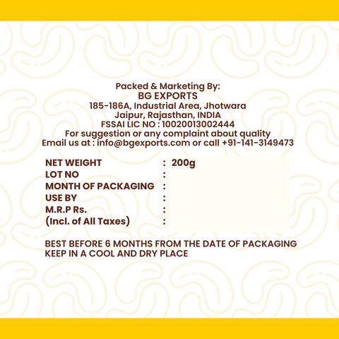 Netaji Salted & Roasted Cashew Nuts 200gms Pack || Grade A+ Kernels || Roasted @ Low Temperature