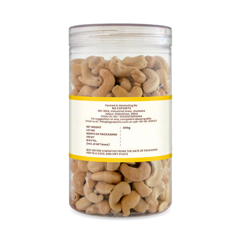 Netaji Salted & Roasted Cashew Nuts 400gms Pack || Grade A+ Kernels || Roasted @ Low Temperature