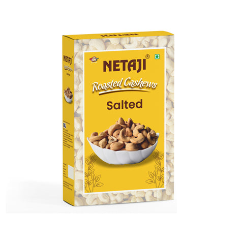 Netaji Salted & Roasted Cashew Nuts 250gms Box Pack || Grade A+ Kernels || Roasted @ Low Temperature