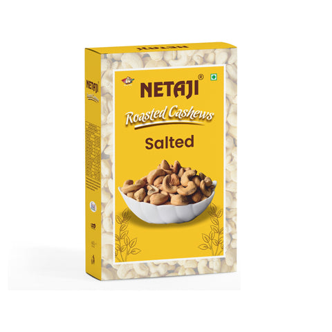 Netaji Salted & Roasted Cashew Nuts 250gms Box Pack || Grade A+ Kernels || Roasted @ Low Temperature