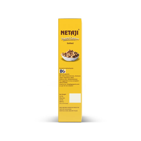 Netaji Salted & Roasted Cashew Nuts 250gms Box Pack || Grade A+ Kernels || Roasted @ Low Temperature