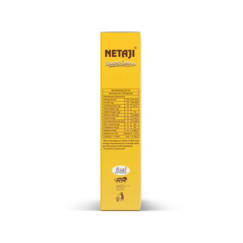 Netaji Salted & Roasted Cashew Nuts 250gms Box Pack || Grade A+ Kernels || Roasted @ Low Temperature
