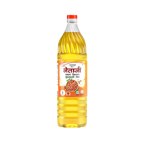 Netaji Double Filtered Groundnut Oil 1 Liter Bottle
