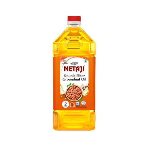 Netaji Double Filtered Groundnut Oil 2 Liter PET Bottle